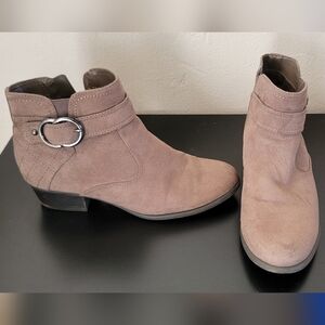 Women's Taupé Suede Ankle Booties 8.5